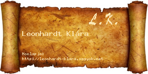 Leonhardt Klára névjegykártya